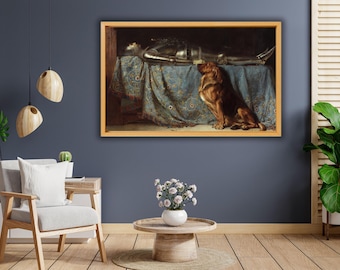 Briton Rivière Requiescat print, Dog Art Print