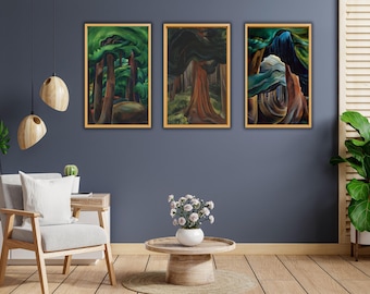 Emily Carr Canvas Art Prints, Set of 3, Modern Wall Decor