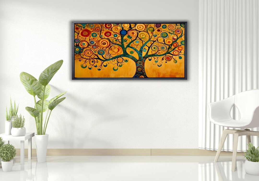 Gustav Klimt Tree of Life Canvas, Framed Wall Art - Etsy