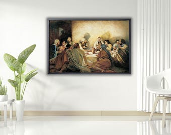 Last Supper Canvas Wall Art Last Supper Wall Last Supper Wall Decor Christian Canvas Art Dinning Room Decor Gift for Home The Last Supper