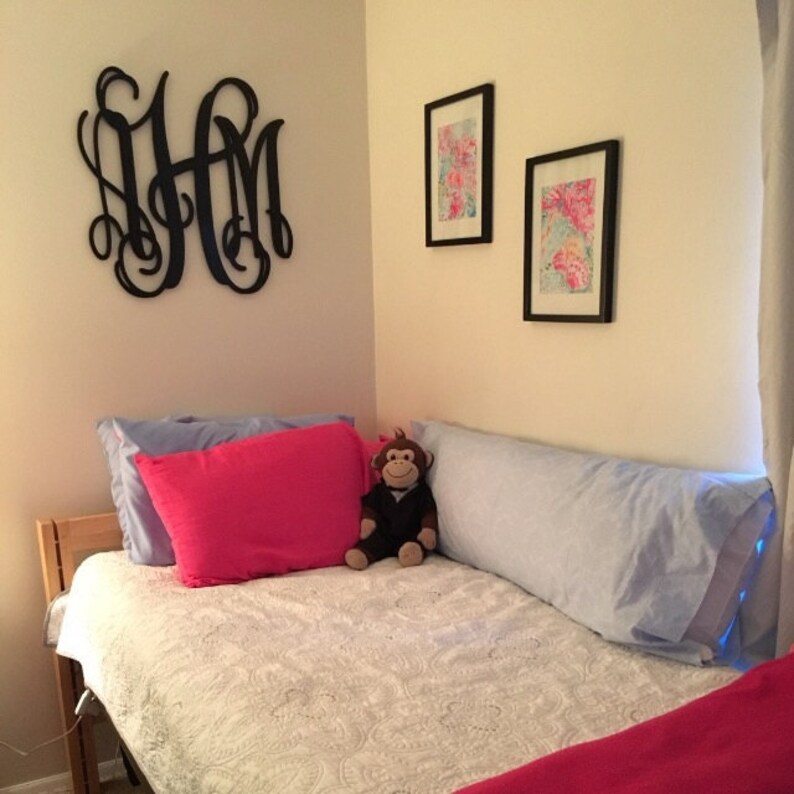 Dorm Room Decor Wall Monogram Wall Hanging College Bound Etsy