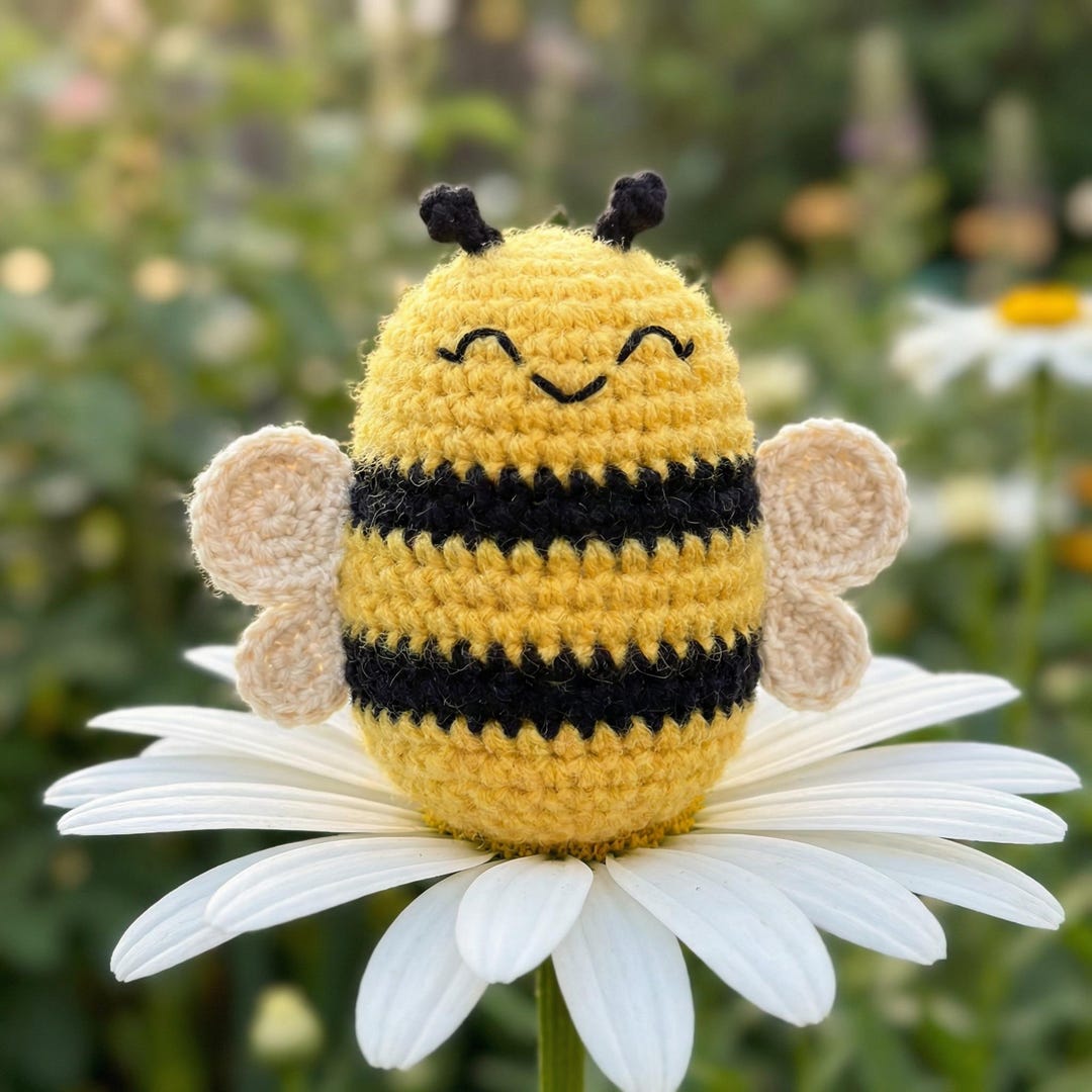 Crochet Bee Amigurumi – Chubby Stuffed Bee Plushie, Baby Shower Gift - Etsy