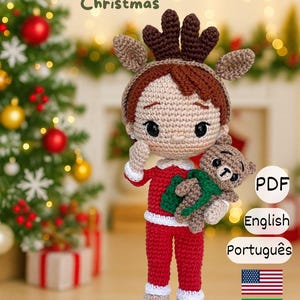 Angelina Christmas – Amigurumi Pattern PDF | Receita de Amigurumi em PDF (English + Português)