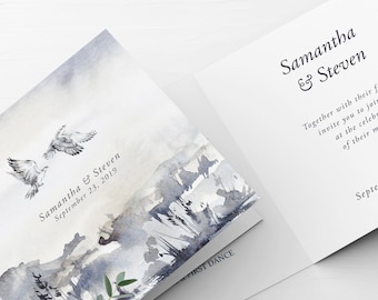 folded invitations tickle tree stationery design