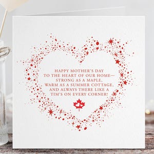 Carte de fête des Mères - Canadian Pride (SD001.1) - Carte de voeux, impression de qualité