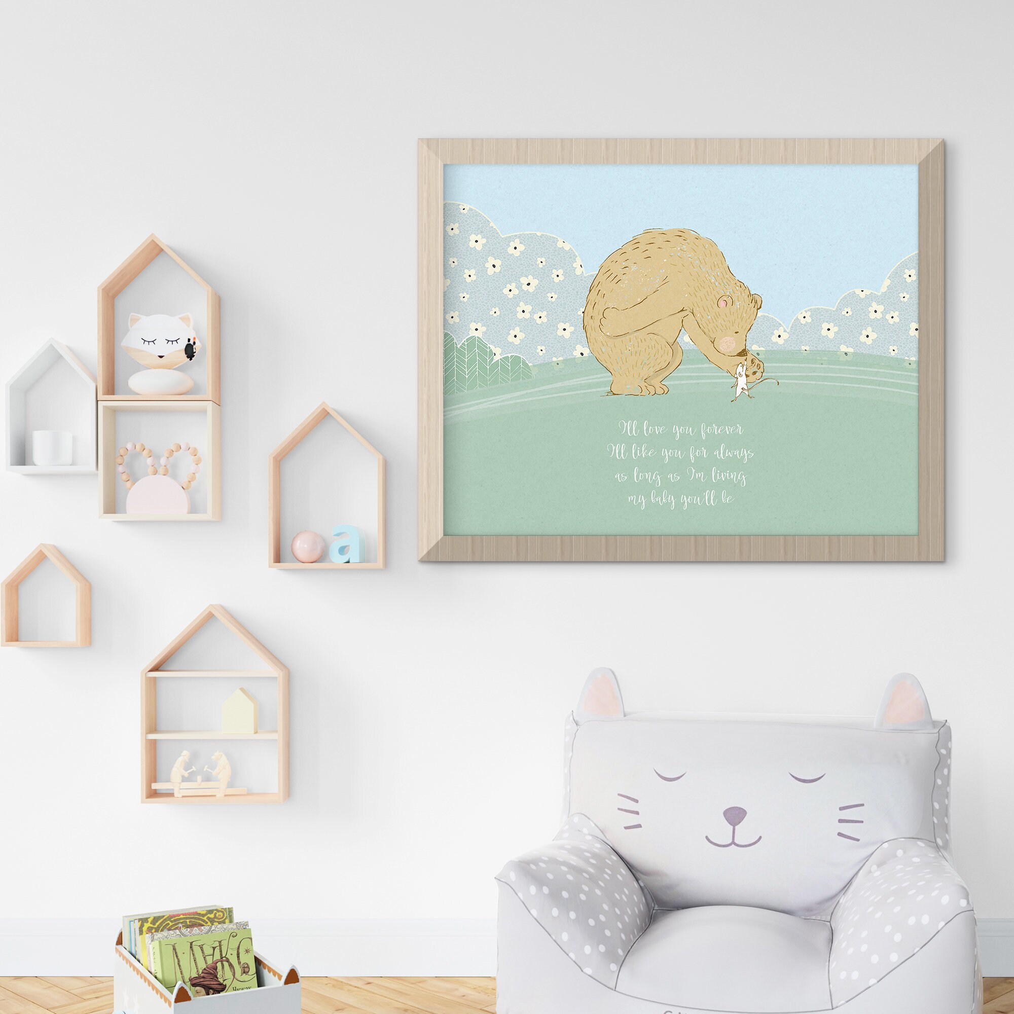 Child S Nursery Art Birth Poster Love Friendship Style 14019