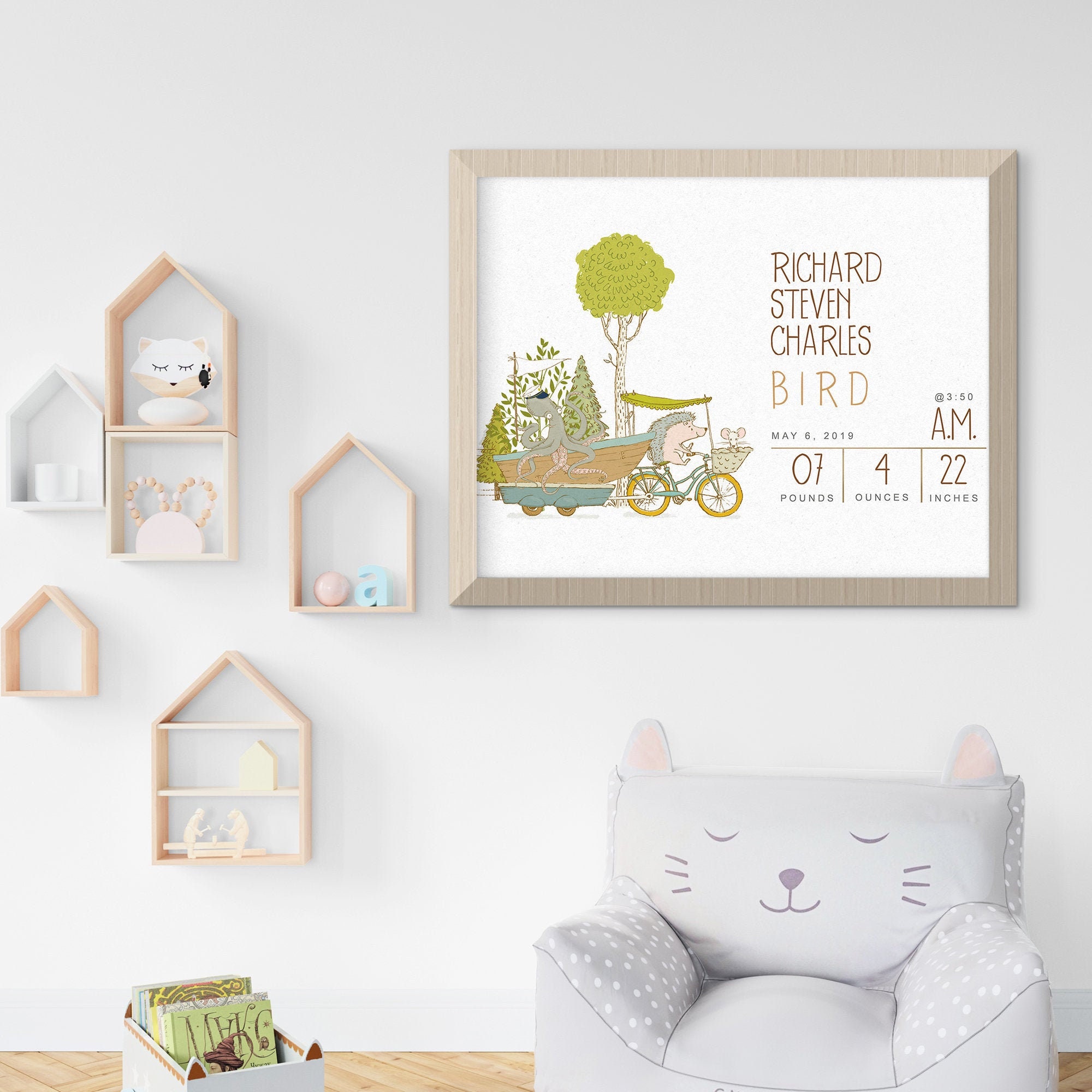 Child S Nursery Art Birth Poster Get Ready World Style 14008