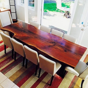 YOUR CUSTOM: Black Walnut DINING Tables and Kitchen Tables - Live Edge - Natural - Unique