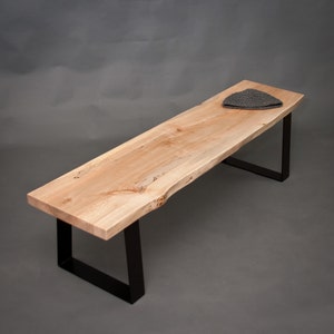 YOUR CUSTOM: Live Edge Maple BENCH Modern Simple Solid image 1