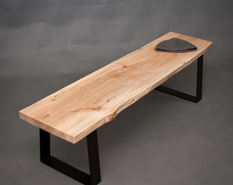 YOUR CUSTOM: Live Edge Maple BENCH - Modern - Simple - Solid