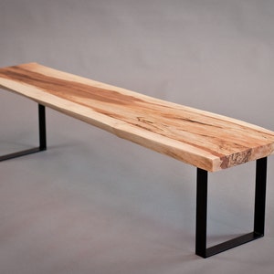 YOUR CUSTOM: Live Edge Maple BENCH Modern Simple Solid image 2