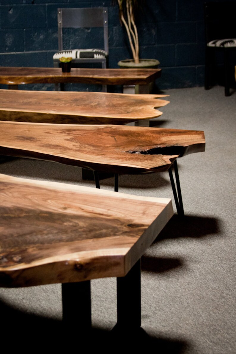 walnut live edge coffee table