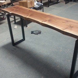 Live Edge CONSOLE Table YOUR CUSTOM Black Walnut Reclaimed Rustic Seattle image 2