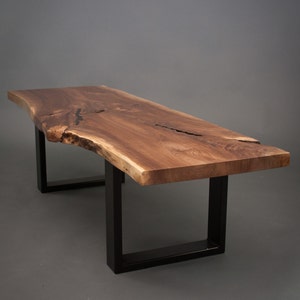 YOUR CUSTOM Black Walnut  Coffee Table-Size Medium - Live Edge - Slab Wood