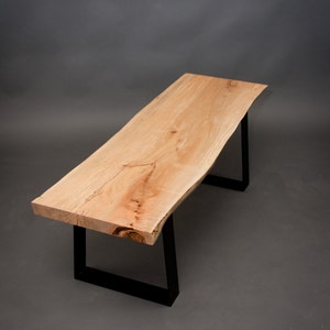 YOUR CUSTOM: Live Edge Maple BENCH Modern Simple Solid image 3