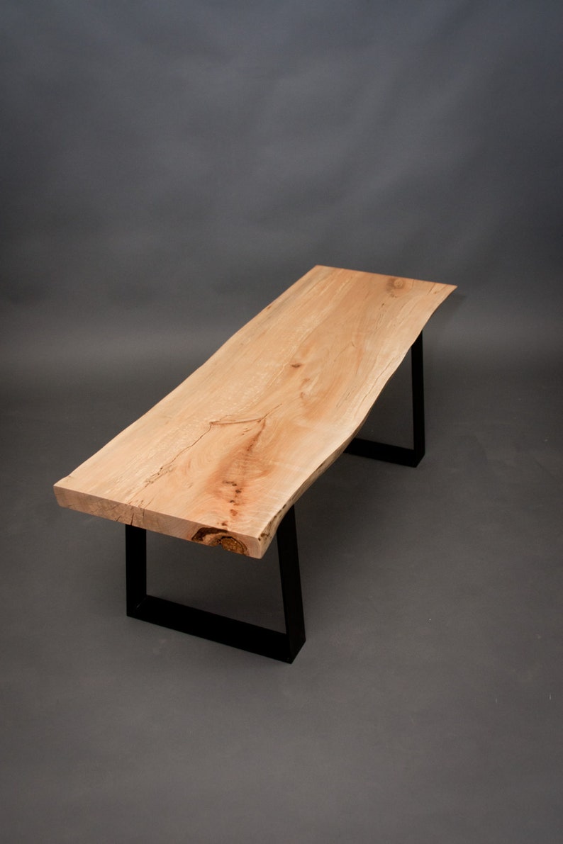 YOUR CUSTOM: Live Edge Maple BENCH Modern Simple Solid image 3