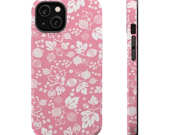 Pyrex roze kruisbes iPhone-hoesje, vintage bloemen retro stoer telefoonhoesje