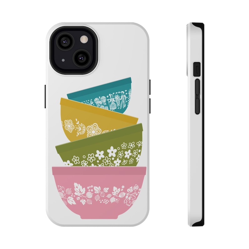 Pyrex Case Pyrex Inspired iPhone Case, Stacked Vintage Bowls Gooseberry Butterfly ...
