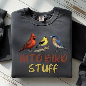 Into Bird Stuff Shirt, Funny Bird Watching Tee, Bird Nerd Gift, Backyard Birding T-Shirt, Bird Lover Apparel, Funny Birder Shirt