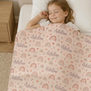 Manta de lã personalizada com nome | Cobertor para bebê
