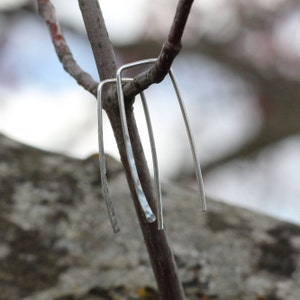 Hammered Sterling Silver Ear Wire