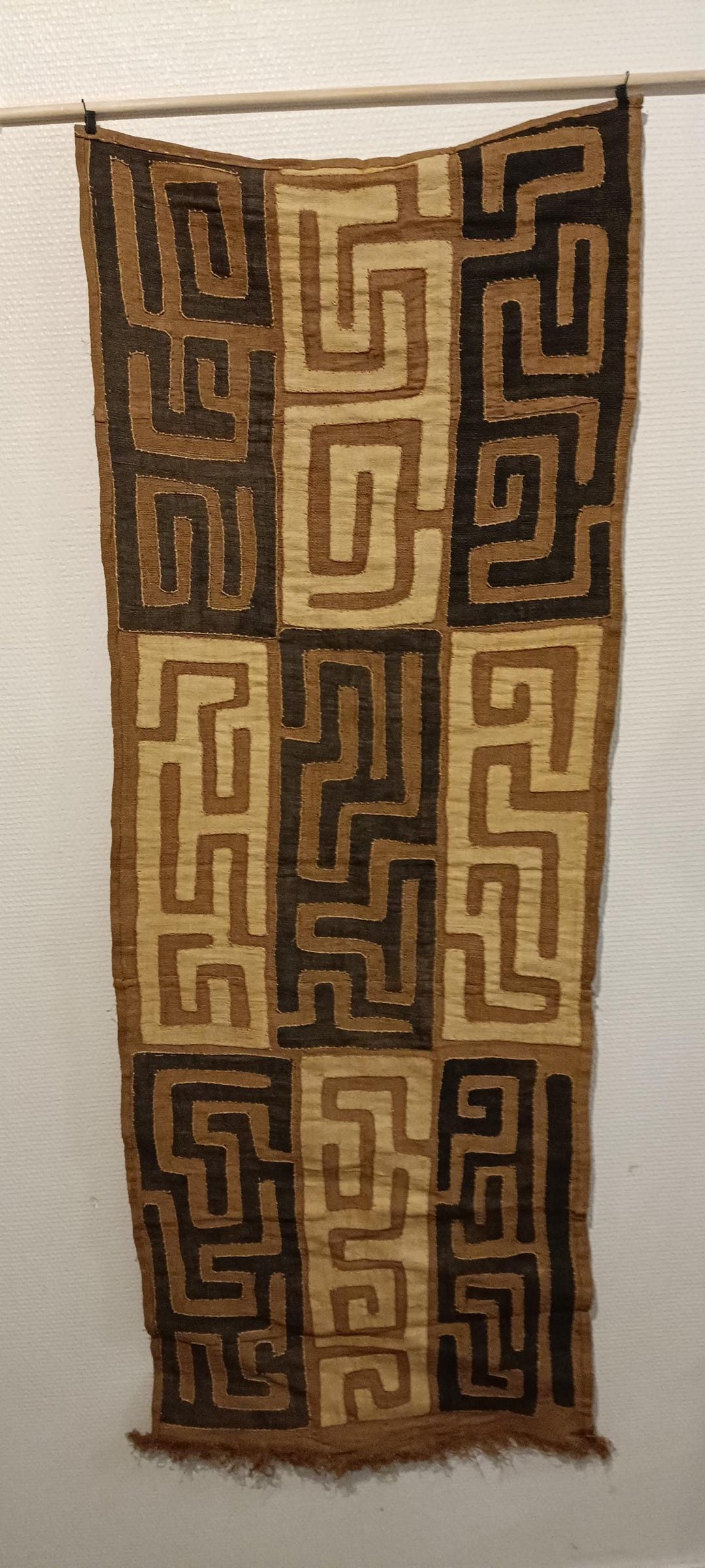 Antique Kuba Fabric in Appliquéd Raffia – Kasai Textile Panel With ...