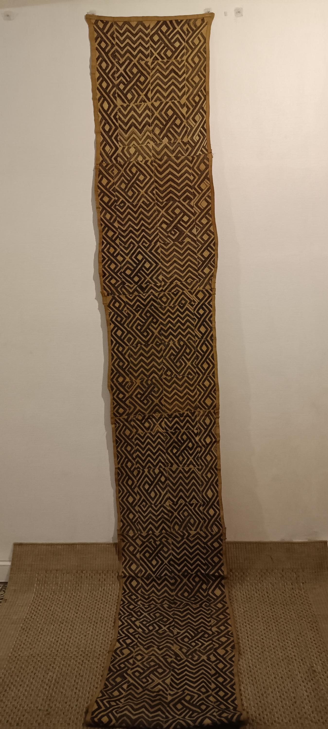 Kuba Kasai Fabric Woven Raffia Cord – Long African Textile Panel With ...
