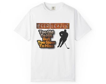 Beer League Hockey Player T-shirt | Retro Sports Tee | Funny Gift for Men