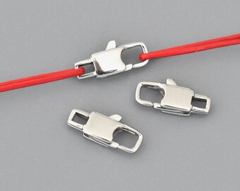 5 STAINLESS STEEL 15mm Lobster Clasps - 15X5mm Rectangle 316 Surgical Stainless Steel Metal Lobster Claw Clasp - 7375