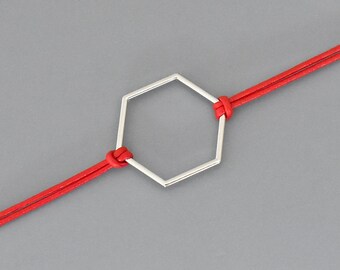 875 Platinum Tone 20mm x 17mm 10 pieces Hexagon Links