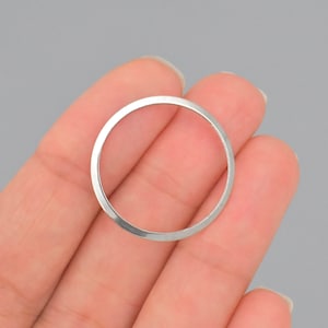 20mm STAINLESS Steel Circle Linking Ring - Closed Infinity Link Connector Ring For Diy Tarnish Resistant Focal Charm Bracelets  - 7480