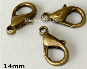 Antique Gold ~ T Bar Clasps ~ Pack of 20 ~ 14mm