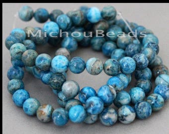 10pcs Light Blue Dyed Agate Faceted Gemstone Beads Grade B B34147