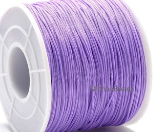 0.5mm Braided Polyester Cord 5 Yards CINNAMON BROWN Silk Chinese Knot Shamballa Macrame DIY Knotting Beading String Thread Cording 0.4 mm