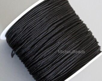 5 Yards YELLOW SUN Nylon Silk Chinese Knot Shamballa Macrame Knotting Beading String Thread Cording 0.8 mm 0.8mm Braided NYLON Cord