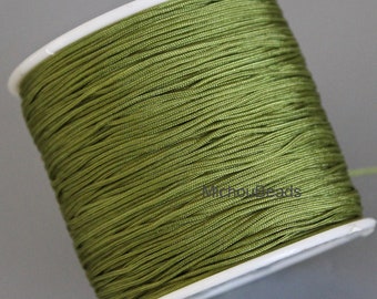 0.5mm Braided Polyester Cord 5 Yards CINNAMON BROWN Silk Chinese Knot Shamballa Macrame DIY Knotting Beading String Thread Cording 0.4 mm