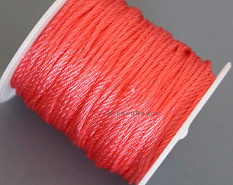 5 Yards YELLOW SUN Nylon Silk Chinese Knot Shamballa Macrame Knotting Beading String Thread Cording 0.8 mm 0.8mm Braided NYLON Cord