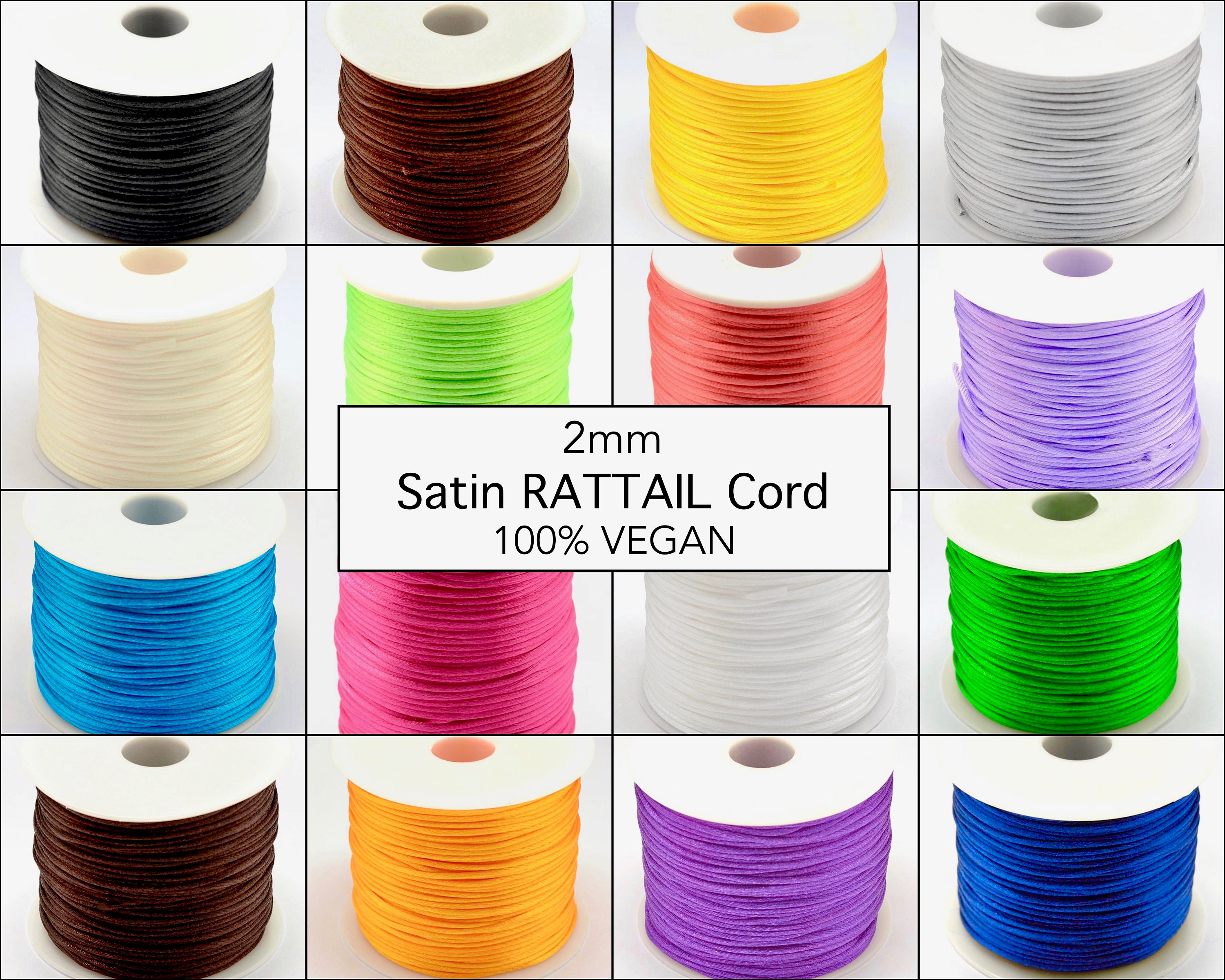 Multi Color Rat Tail Satin Cord Braided Rope Knotting Polyester Trim String  for Crafts/Braided Bracelet/Necklace - China Rattail Rope and Rattail Cord  price
