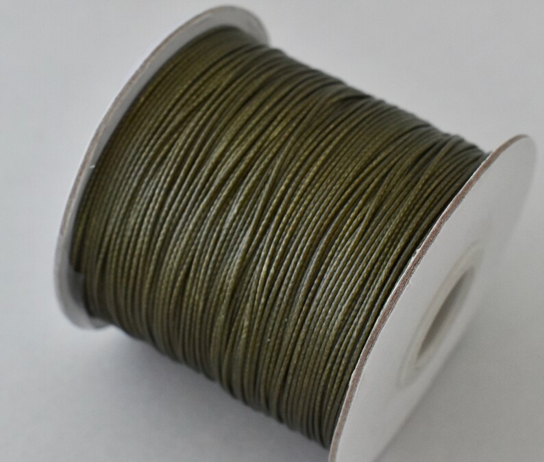 Usa Wholesale 1 Yard 0.8mm KOREAN Waxed Cord SEA GREEN 3 Feet Round Soft Shiny Polyester Wax Cord for Beaded Wrap Stringing Bracelets