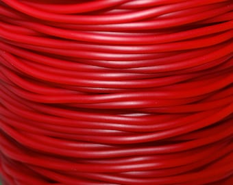 5 Yards 2mm RED Synthetic Solid RUBBER Cord Rubber Beading Cording