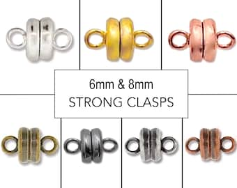 Reserved Listing Super STRONG Clasp . Small 6mm and large 8mm Barrel Clasps . Gold Antique Silver Copper Bronze Gunmetal For Diy Jewelry