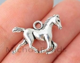 HORSE Charm PENDANTS - Stallion Horseback Western Equestrian Charms - 6282