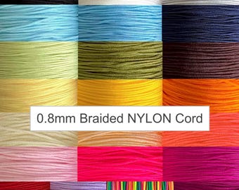 10 mètres 0,8 mm cordon en nylon tressé nouage chinois Nylon soie macramé bracelets fabrication de bijoux