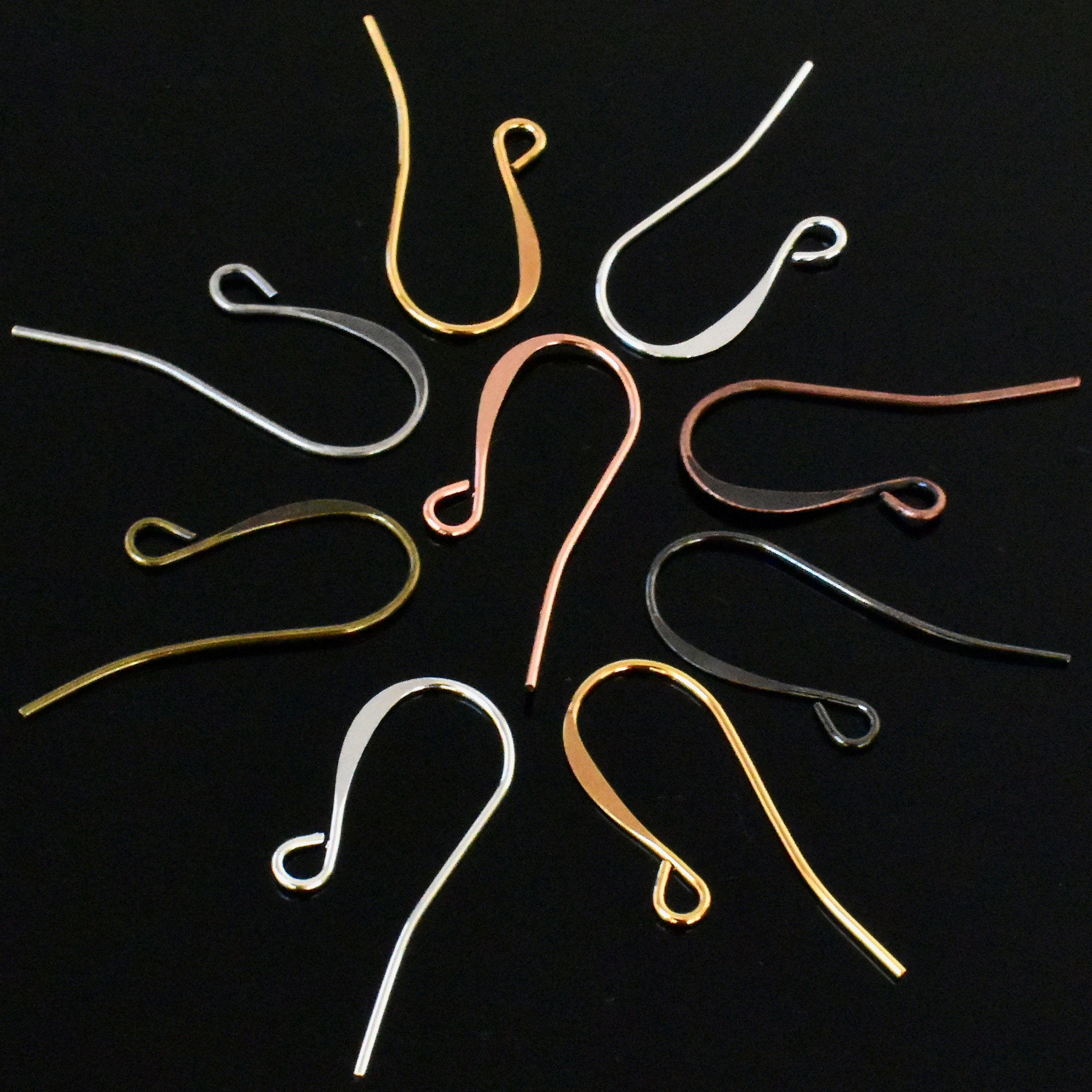 U Pick 50pc/100pc Hypoallergenic Ear Wire Earring Hooks 20mm Gold/silver  Dangle Connectors wire 0.7mm/21 Gauge for Earrings Jewelry Making 