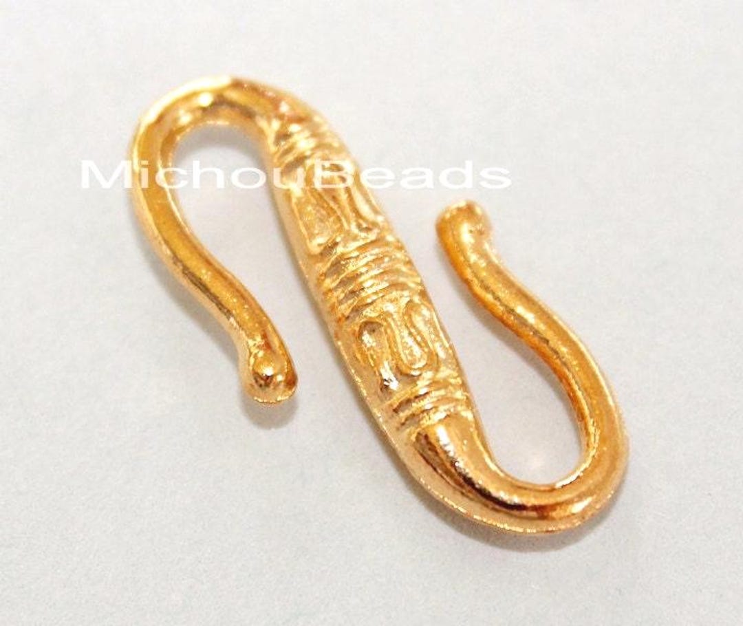 20 Bright GOLD 22mm S Hook Clasps - 22x8mm Double Sided Rope S-hook ...