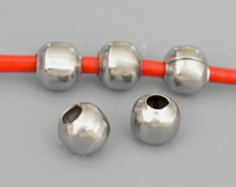Stainless Steel Beads With 4mm Hole