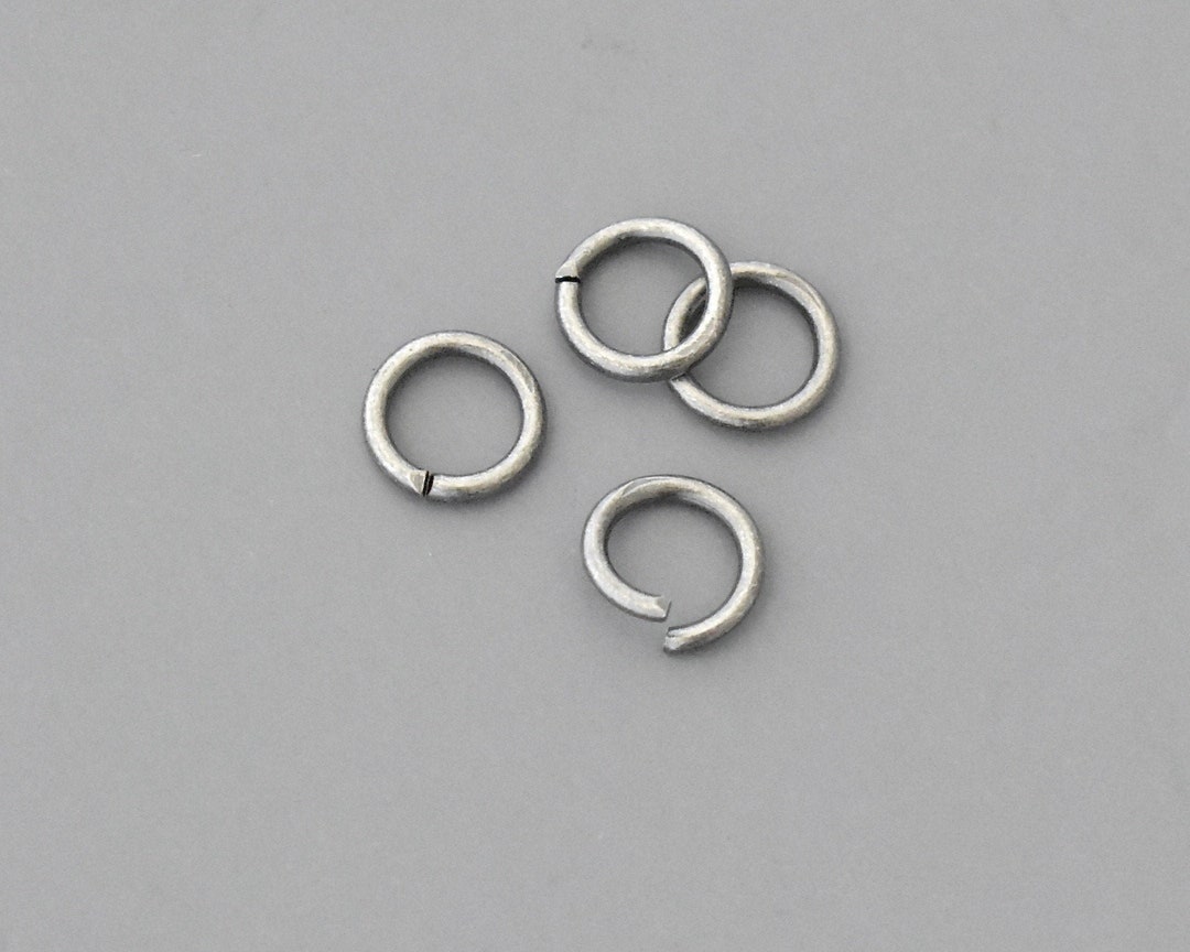 Jump Rings 10 Twisted Round Sterling Silver 11 Sizes In 14, 16, 18 And 21 Gauge - Shiny, Antique Or Black Finish