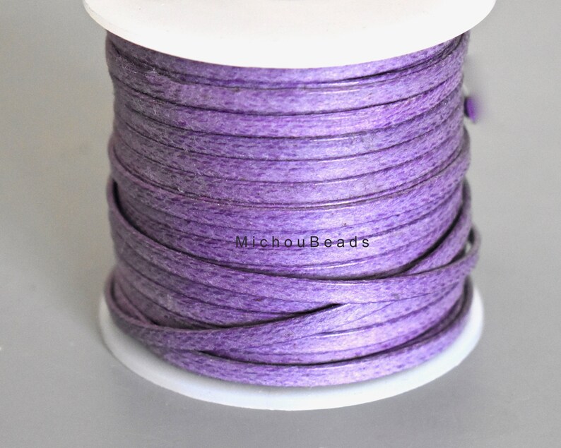 For Diy Wrap Beading Bracelets 5 Feet LAVENDER 4x1mm Wax Cotton Cord Polished Strong Lightly Waxed Cotton 4mm FLAT COTTON Cord