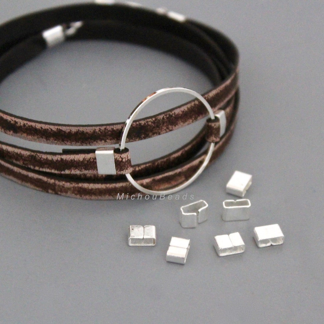 10 Silver 6mm Cord FASTENER - Large Lead and Nickel Safe Silver Finish ...