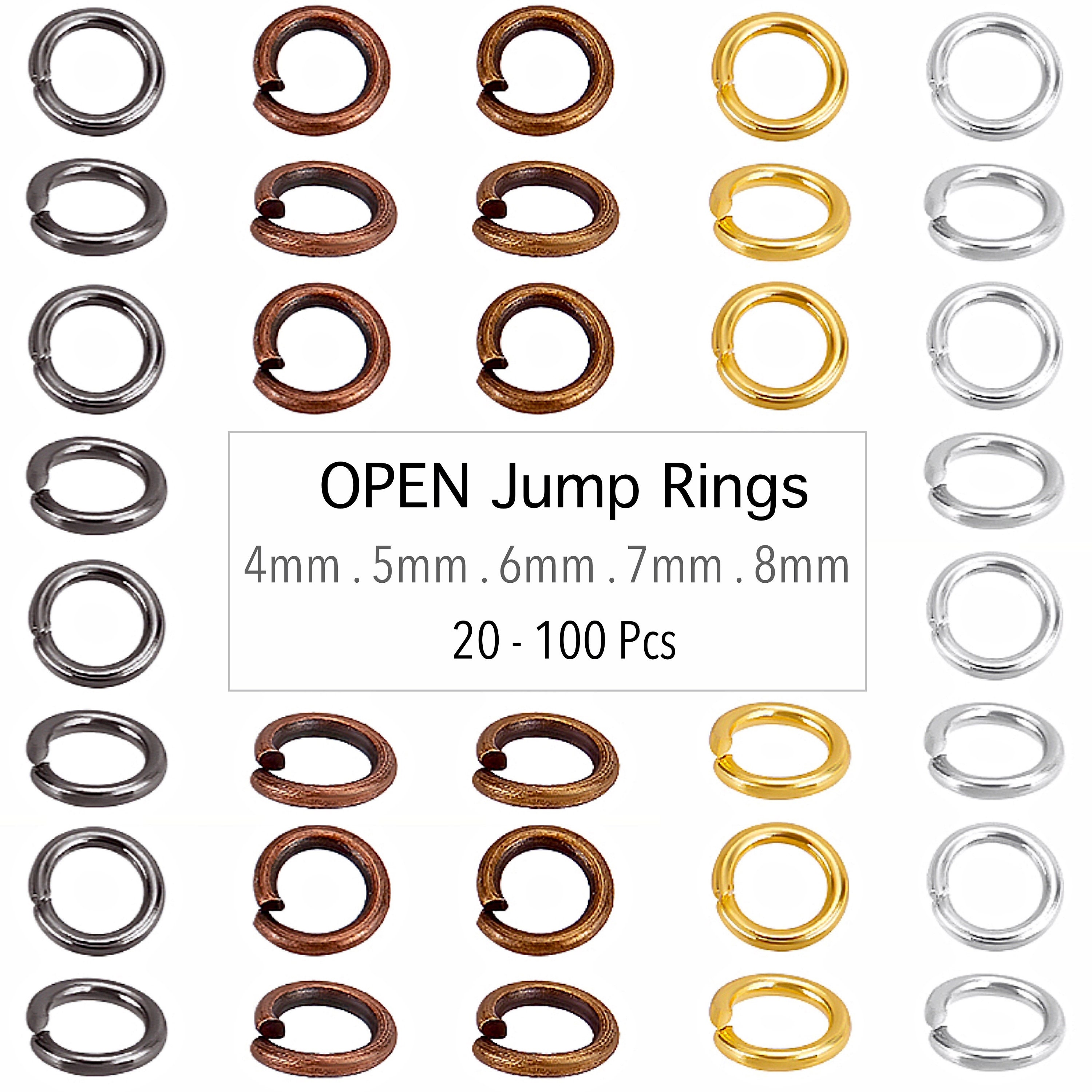 Antiqued Brass Open 7mm Jump Rings 19 Gauge (20)